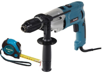 Дрель ударная Makita HP2071 1010Вт патрон:быстрозажимной (кейс в комплекте) от магазина РЭССИ