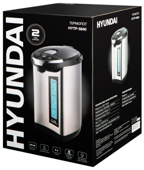 Термопот Hyundai HYTP-5840 4л. 750Вт серебристый/черный от магазина РЭССИ