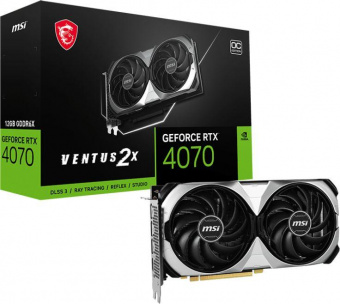Видеокарта MSI PCI-E 4.0 RTX 4070 VENTUS 2X 12G OC NVIDIA GeForce RTX 4070 12288Mb 192 GDDR6X 2505/21000 HDMIx1 DPx3 HDCP Ret от магазина РЭССИ