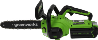 Цепная пила Greenworks G40CS30K2 аккум. дл.шины:12" (30cm) 1аккум. 4Ач ЗУ (2007807UB) от магазина РЭССИ