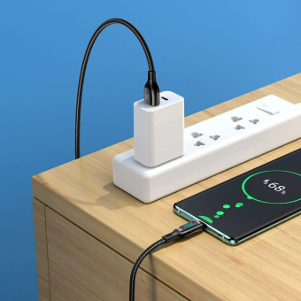 Кабель Hoco S51 5A Extreme USB (m)-USB Type-C (m) 1.2м черный от магазина РЭССИ