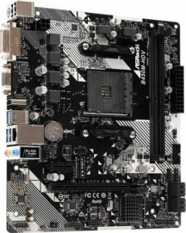 Материнская плата Asrock B450M-HDV R4.0 Soc-AM4 AMD B450 2xDDR4 mATX AC`97 8ch(7.1) GbLAN RAID+VGA+DVI+HDMI от магазина РЭССИ