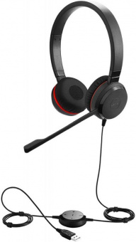 Наушники с микрофоном Jabra Evolve 30 II MS черный 1.2м накладные оголовье (5399-823-309) от магазина РЭССИ