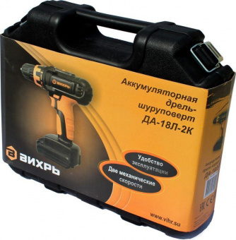 Дрель-шуруповерт Вихрь ДА-18Л-2К аккум. патрон:быстрозажимной (кейс в комплекте) (72/14/9) от магазина РЭССИ
