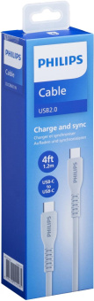 Кабель Philips DLC8601 USB Type-C (m)-USB Type-C (m) 1.2м белый коробка (упак.:1шт) от магазина РЭССИ