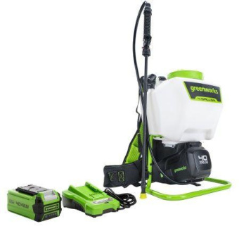 Опрыскиватель Greenworks G40BPS аккум. ранц. 15л белый/зеленый (5300007) от магазина РЭССИ