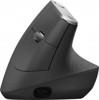 Мышь Logitech MX Vertical черный/серебристый оптическая (4000dpi) беспроводная BT/Radio USB (4but) от магазина РЭССИ
