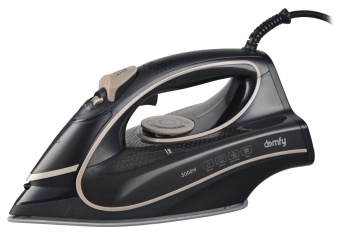 Утюг Domfy DSC-EI901 3000Вт черный/золотистый от магазина РЭССИ