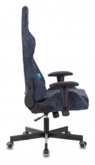 Кресло игровое Zombie VIKING KNIGHT Fabric синий Light-27 с подголов. крестов. металл от магазина РЭССИ