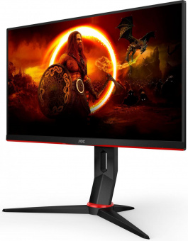 Монитор AOC 23.8" Value Line Q24G2A черный/красный IPS LED 1ms 16:9 HDMI M/M матовая HAS Piv 350cd 178гр/178гр 2560x1440 165Hz FreeSync Premium DP QHD 4.78кг от магазина РЭССИ