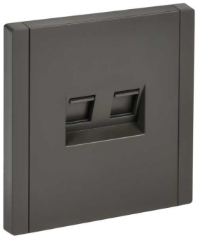 FORTE&PIANO Розетка компьютерная двойная RJ45 кат.5E FP333 серый IEK от магазина РЭССИ