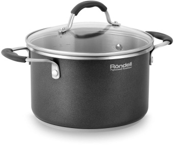 Кастрюля Rondell Stern RDS-010 3.9л. d=20см (с крышкой) т.серый от магазина РЭССИ