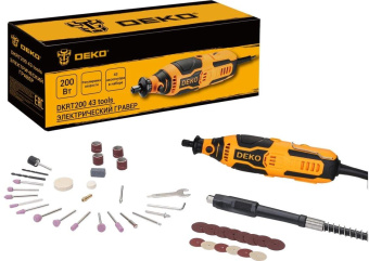 Гравер Deko DKRT200 200Вт насадок:43 от магазина РЭССИ