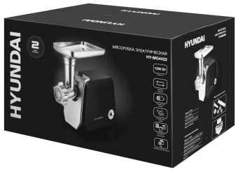 Мясорубка Hyundai HY-MG4422 1200Вт черный/серебристый от магазина РЭССИ