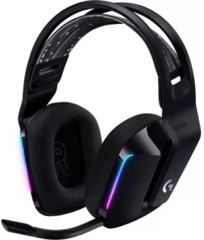 Наушники с микрофоном Logitech G733 Lightspeed черный мониторные Radio оголовье (981-000867) от магазина РЭССИ