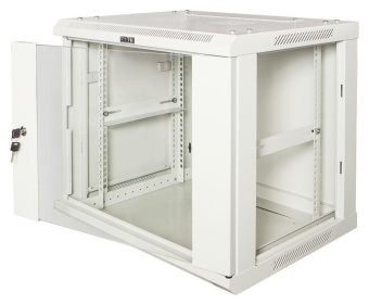 Шкаф коммутационный Lanmaster (TWT-CBWPG-18U-6X8-GY) настенный 18U 600x800мм пер.дв.стекл задн.дв.спл.стал.лист 60кг серый 700мм 45кг 902мм IP20 металл от магазина РЭССИ