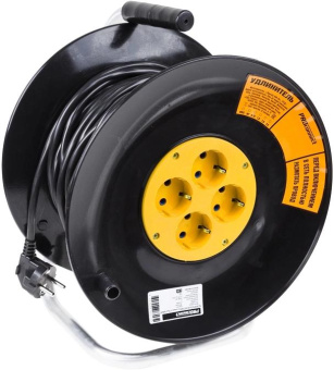 Удлинитель силовой PROconnect STANDARD (11-7604) 3x1.0кв.мм 4розет. 20м ПВС 10A катушка черный от магазина РЭССИ