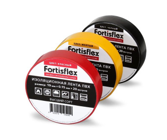 Изолента ПВХ FORTISFLEX 19 ммх0.15 ммх20 м белая 71231 от магазина РЭССИ