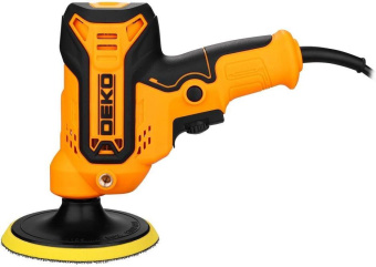 Шлифмашина полировальная Deko PDK-1100 d=125мм желтый/черный от магазина РЭССИ