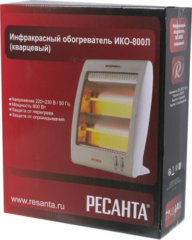 Обогреватель инфракрасный Ресанта ИКО-800Л 800Вт белый от магазина РЭССИ