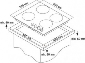 Газовая варочная поверхность Candy CSVG64SGB белый от магазина РЭССИ