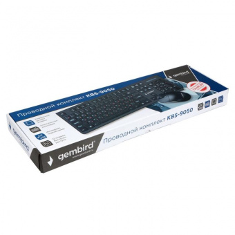 Комплект кл-ра+мышь пров. Gembird KBS-9050 черн.104кл 3кн. каб.1.5м от магазина РЭССИ