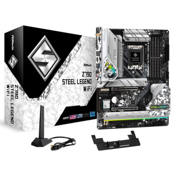 Материнская плата Asrock Z790 STEEL LEGEND WIFI Soc-1700 Intel Z790 4xDDR5 ATX AC`97 8ch(7.1) 2.5Gg RAID+HDMI+DP от магазина РЭССИ