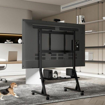 Подставка для телевизора Ultramounts UM306B черный 45"-90" макс.60кг напольный мобильный от магазина РЭССИ