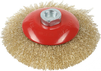 Щетка дисковая по мет. Matrix 74616 d=125мм d(посад.)=14мм (угловые шлифмашины) (упак.:1шт) от магазина РЭССИ