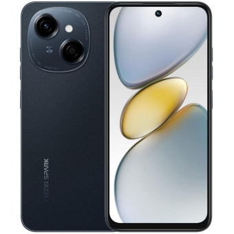Смартфон Tecno Spark Go 1 128Gb 4Gb черный моноблок 3G 4G 2Sim 6.67" 720x1600 Android 14 13Mpix 802.11 a/b/g/n/ac GPS GSM900/1800 TouchSc Protect microSD max1024Gb от магазина РЭССИ