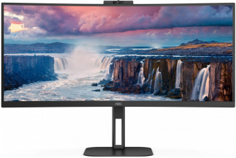 Монитор AOC 34" Gaming CU34V5CW черный VA LED 1ms 21:9 HDMI M/M Cam матовая HAS Piv 300cd 178гр/178гр 3440x1440 100Hz FreeSync DP 2K USB 9.43кг от магазина РЭССИ