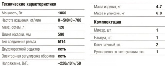 Дрель-миксер Зубр МР-1050-1 1050Вт патрон:кулачковый от магазина РЭССИ
