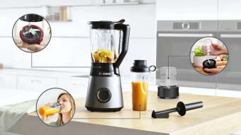 Блендер стационарный Bosch MMB6177S 1200Вт серебристый от магазина РЭССИ