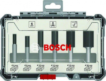 Набор фрез по дер. Bosch 2607017466 d(посад.)=8мм (фрезеры) (упак.:6шт) от магазина РЭССИ