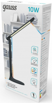 Светильник Gauss GT2042 настольный на подставке черный 10Вт от магазина РЭССИ