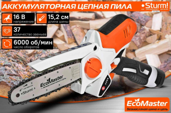 Цепная пила Sturm! CSC18061 аккум. дл.шины:6" (15cm) 1аккум. 2Ач от магазина РЭССИ