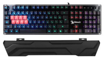 Клавиатура A4Tech Bloody B3370R черный USB Multimedia for gamer LED (подставка для запястий) от магазина РЭССИ