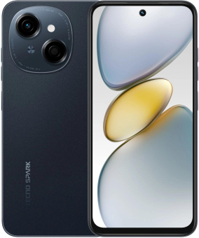 Смартфон Tecno Spark Go 1 64Gb 4Gb черный моноблок 3G 4G 2Sim 6.67" 720x1600 Android 14 13Mpix 802.11 a/b/g/n/ac GPS GSM900/1800 TouchSc Protect microSD max1024Gb от магазина РЭССИ