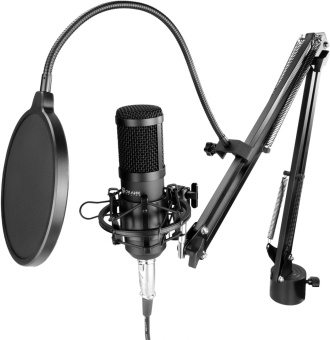 Микрофон проводной Оклик SM-600G 2.5м черный от магазина РЭССИ