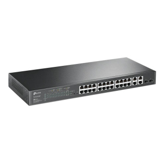 Коммутатор TP-Link TL-SL2428P 24x100Mb 4G 24PoE+ 250W управляемый от магазина РЭССИ
