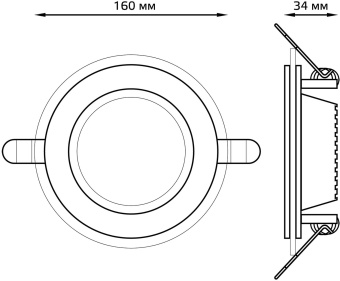 Светильник Gauss 947111112 12Вт 3000K цв.св.:белый теплый белый от магазина РЭССИ
