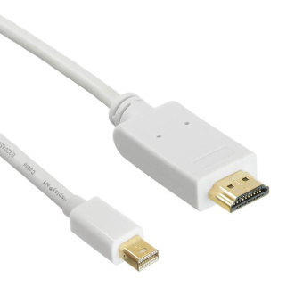 Кабель аудио-видео Buro 1.2v miniDisplayport (m)/HDMI (m) 2м. Позолоченные контакты белый (BHP MDPP-HDMI-2) от магазина РЭССИ