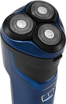 Бритва роторная Hyundai H-SH8089 реж.эл.:3 питан.:аккум. голубой от магазина РЭССИ