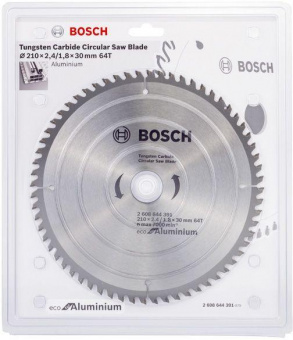 Диск пильный по алюм. Bosch ECO ALU (2608644391) d=210мм d(посад.)=30мм (циркулярные пилы) от магазина РЭССИ