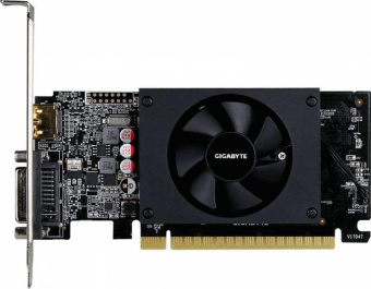 Видеокарта Gigabyte PCI-E GV-N710D5-2GL NVIDIA GeForce GT 710 2048Mb 64 GDDR5 954/5010 DVIx1 HDMIx1 HDCP Ret low profile от магазина РЭССИ
