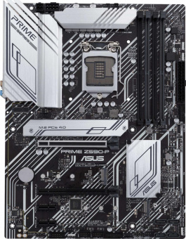 Материнская плата Asus PRIME Z590-P Soc-1200 Intel Z590 4xDDR4 ATX AC`97 8ch(7.1) GbLAN RAID+HDMI+DP от магазина РЭССИ