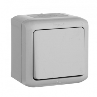 Выключатель Legrand Quteo откр. 1кл. IP44 серый (782330) от магазина РЭССИ