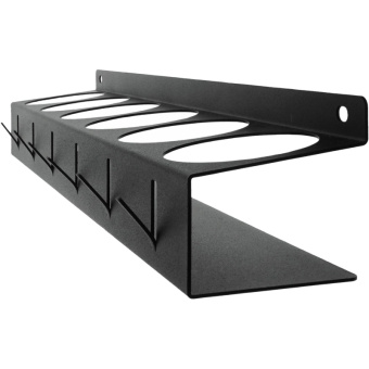 Настенный держатель-органайзер для баллончиков EMBODIMENT с крючками черный EMB-WOP-L-B от магазина РЭССИ