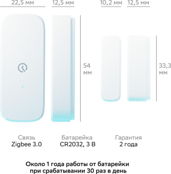 Датчик откр.двери/окна Sber SBDV-00030 белый от магазина РЭССИ