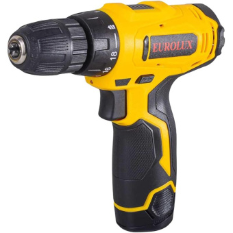 Дрель-шуруповерт Eurolux ДА-12/1Li аккум. патрон:быстрозажимной (72/14/37) от магазина РЭССИ